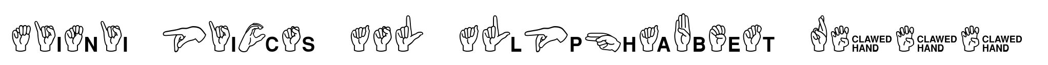 Mini Pics ASL Alphabet Regular image